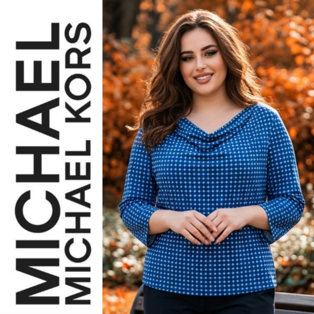 MICHAEL Michael Kors Blue Patterned Blouse